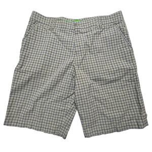 BOSS Hugo Boss Hitch Plaid Shorts Mens 34 R Windowpane Flat Front